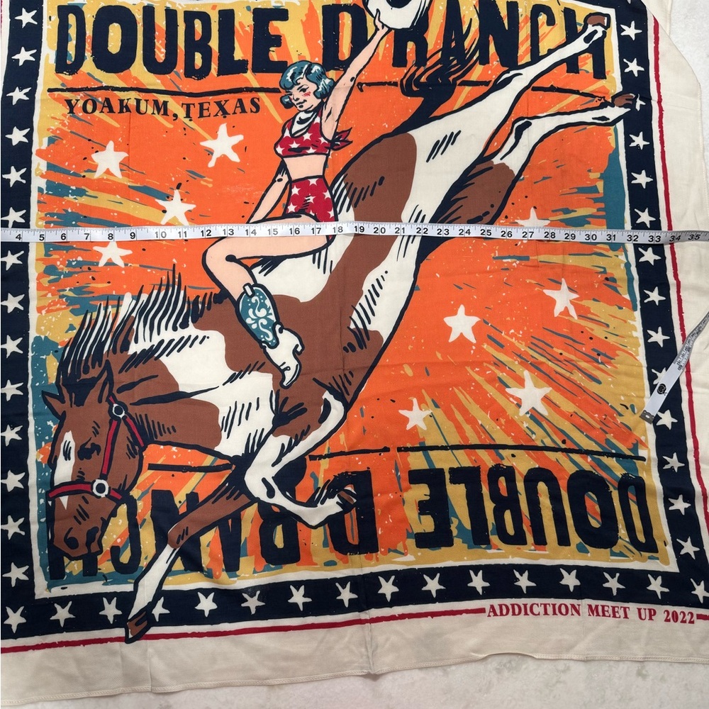 Double D Ranch Orange and Blue Scarf